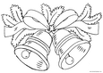 laminas para colorear dibujos de Campanas de navidad 05